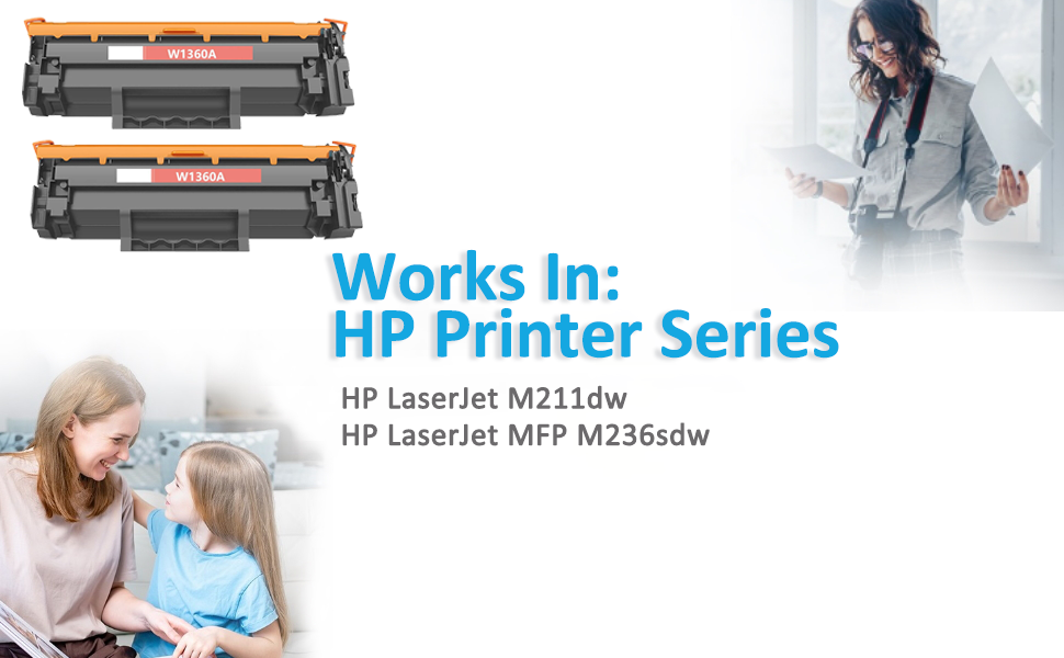 Amazon.com: 136A W1360A Black Toner Cartridges High Yield