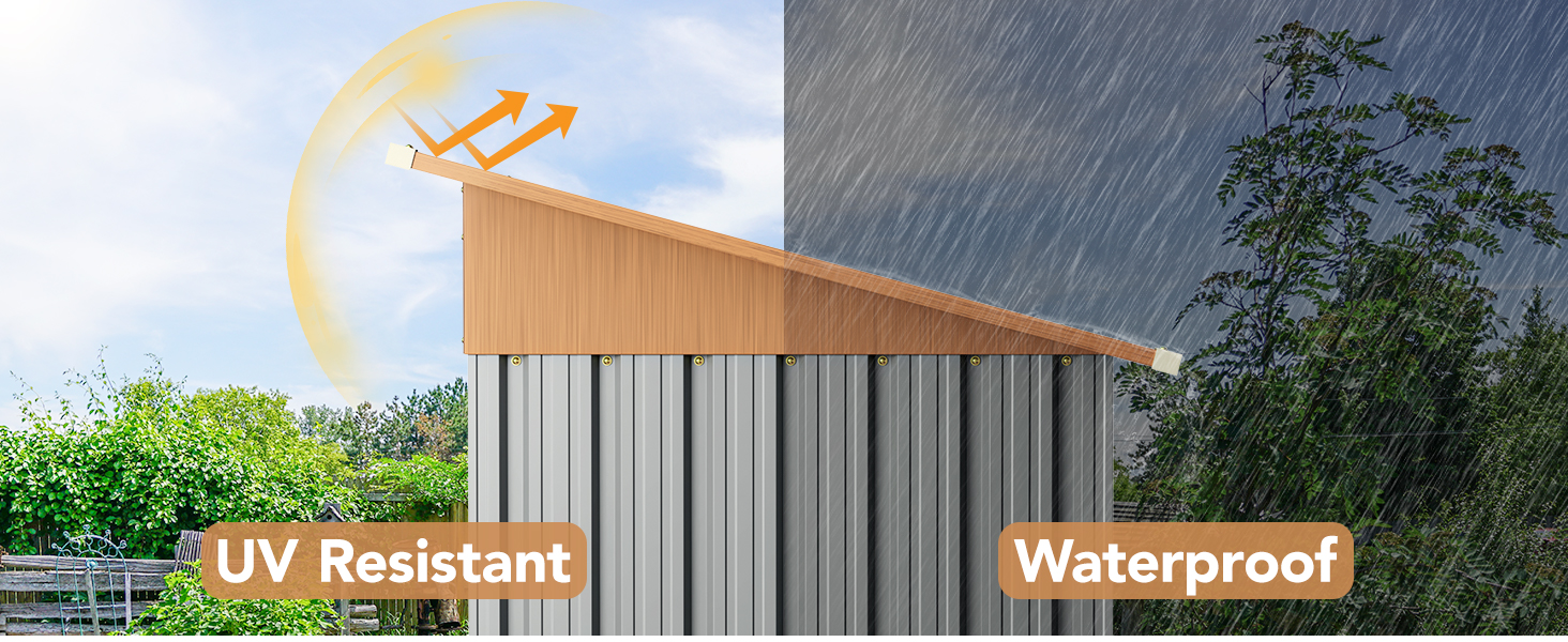 5×3FT Multi-functional Garden Tool Shed