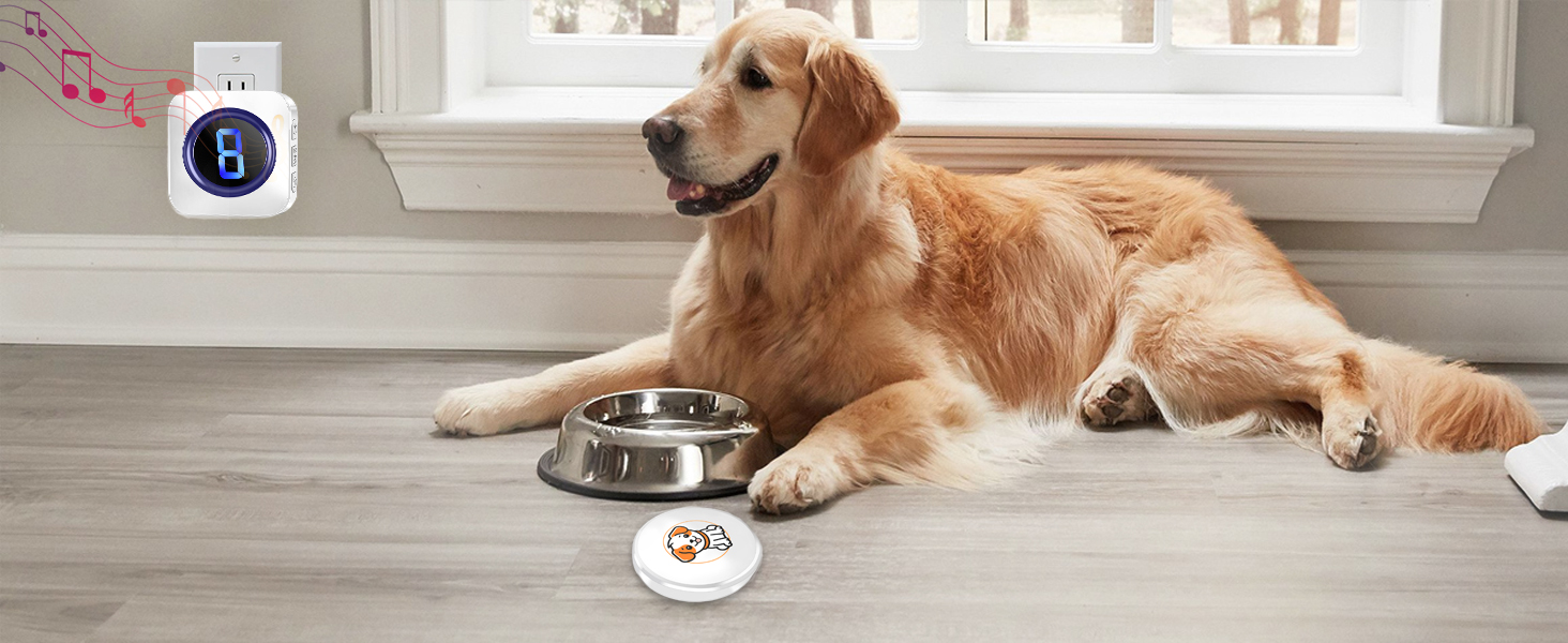 SURFOU Dog Door Bell Wireless Dog Bells to Go Outside for