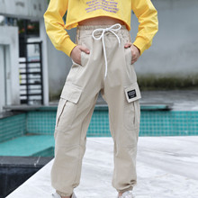 Girls Cotton Jogger Cargo  Pants