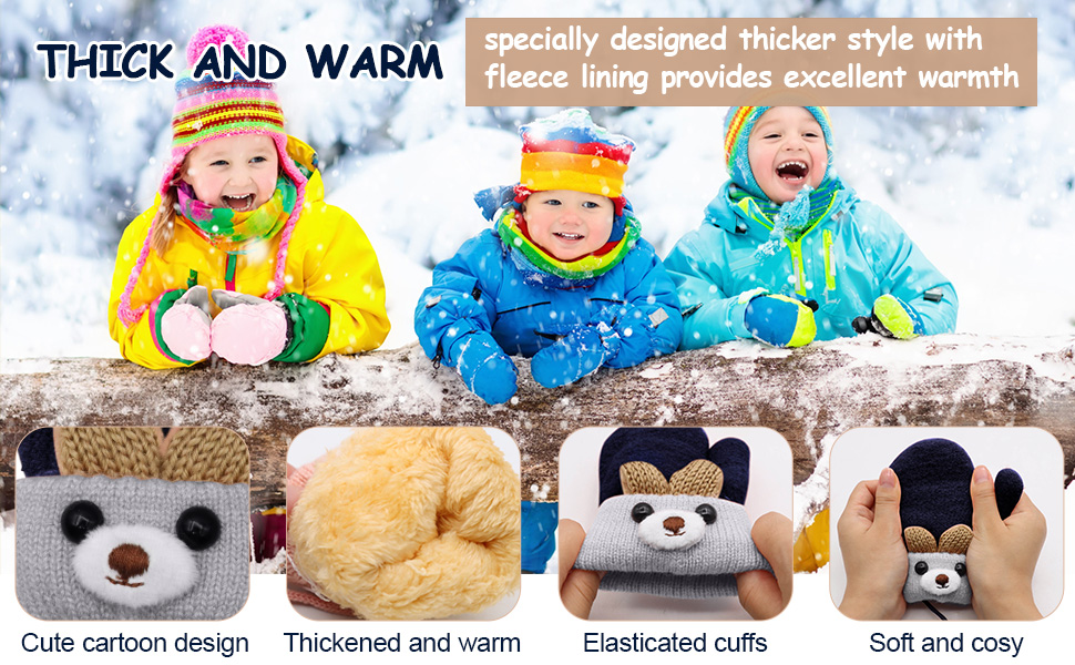 Cute Cartoon Hang Neck Mittens