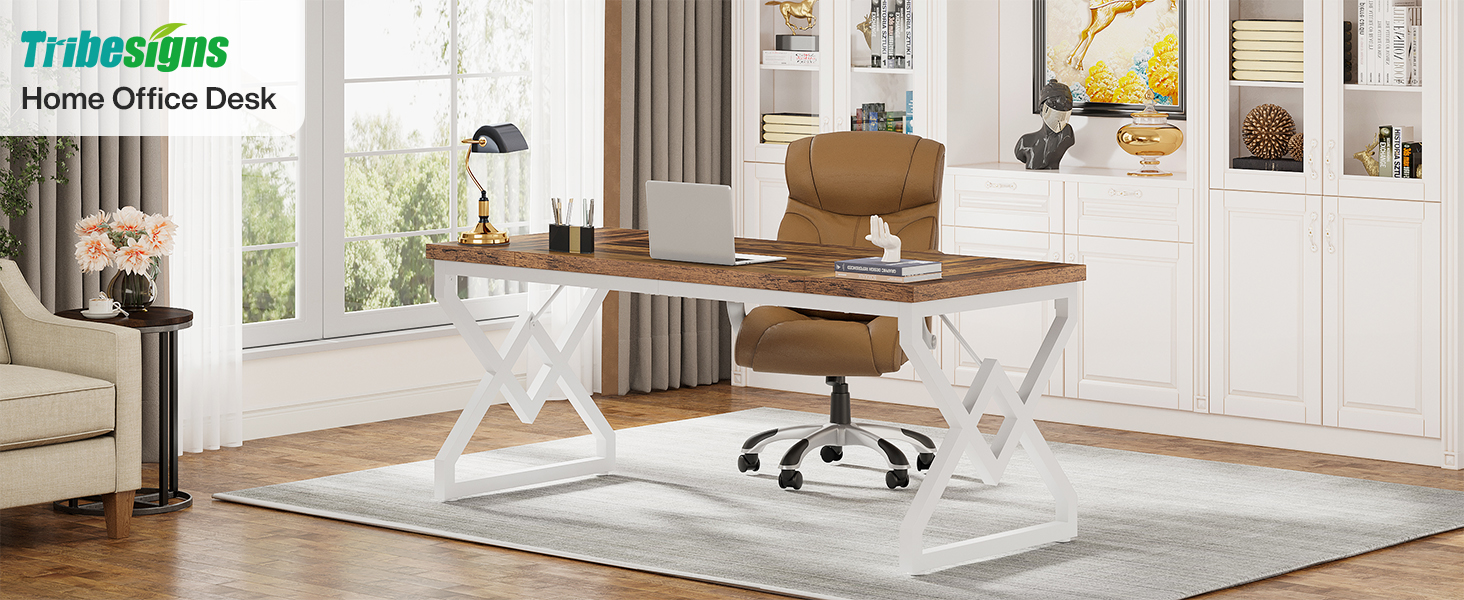 Tribesigns 63" Executive Office Desk Large Computer Desk for Home Office