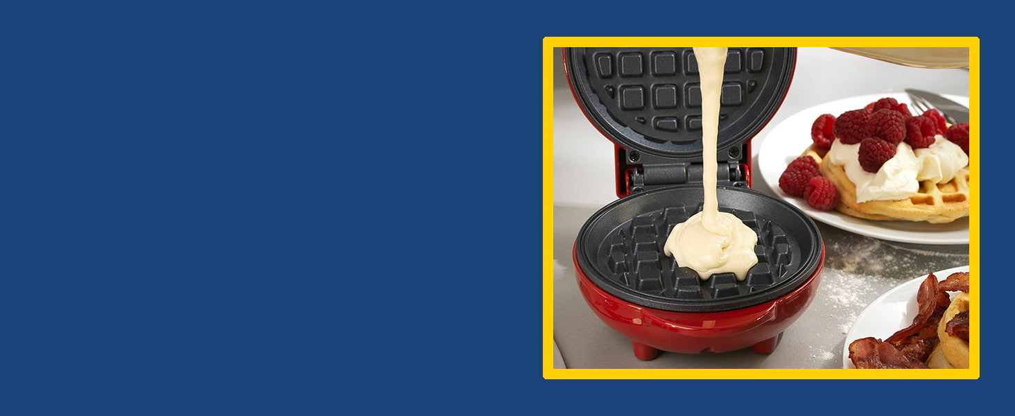 Giles & Posner® EK4214G Mini Waffle Maker, NonStick Electric Waffle