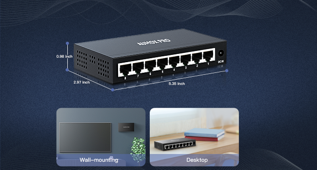 Amazon.com: 8 Port Gigabit Unmanaged Ethernet Switch, AUMOX