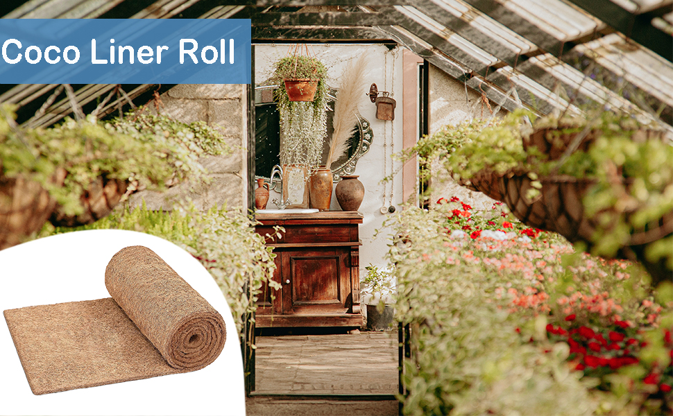 Lazamit Coco Liner Roll, 16 x 118 inch Natural Coconut