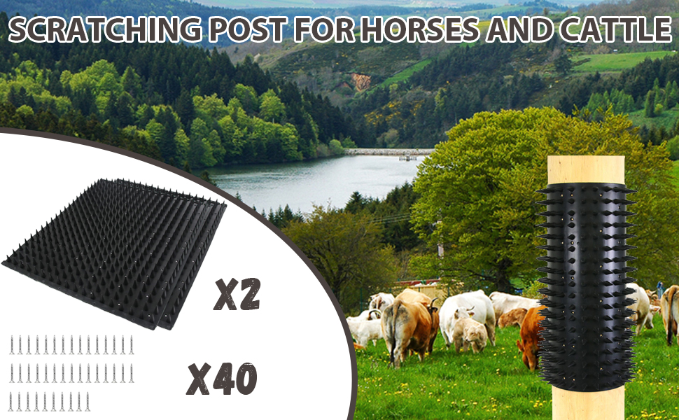 Horse Scratching Post Pad,2PCS Cattle Scratching Post Pad,Itch Relief
