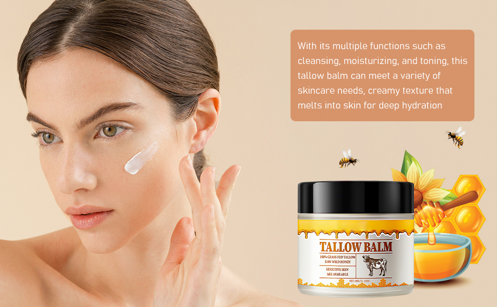 Tallow Balm for Skin Hydration, Tallow Face Moisturizer
