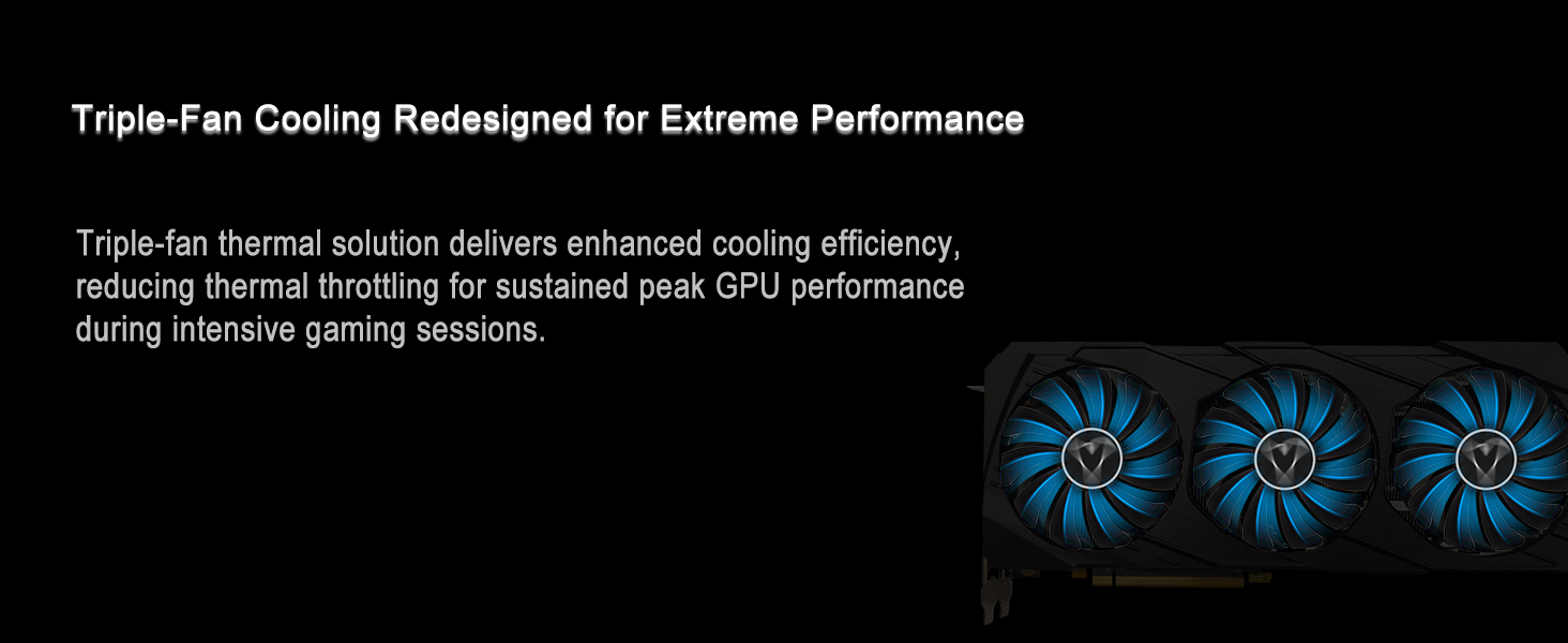 triple fan graphics card rx 5700 xt 6700 7600 7900