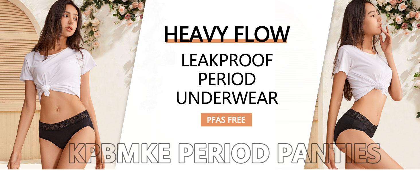 Period Underwear for Women Heavy Flow High Absorbent Leak Proof Washable Incontinence Underwear