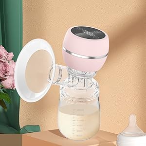 Electric Breast Pump for Breastfeeding – BPA-Free, Painless Breast Massage, 3 Modes & 9 Levels with Strong Suction for Feeding Mothers (PINK(MEDIUM))