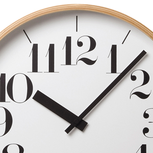 Amazon.co.jp: レムノス 掛け時計 アナログ 電波時計 天然色木地 リキ