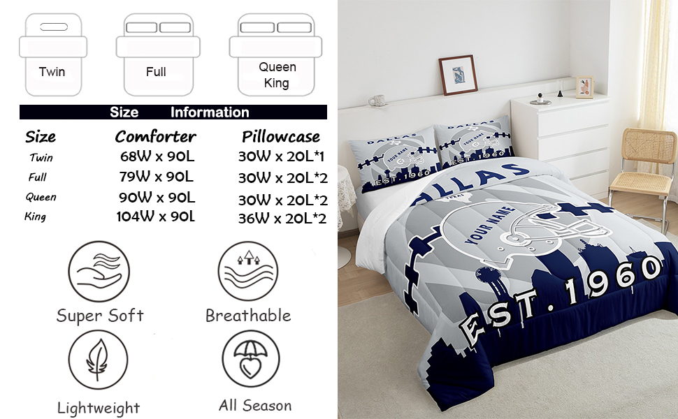 Erosebridal 7 Pcs Comforter Set Queen Size,Personalized