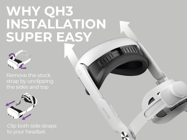 DESTEK QH3 Pressure-Free Head Strap for Meta Quest 3/3S