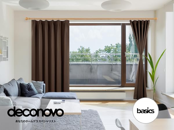 Amazon｜Deconovo カーテン 1級遮光 2枚組 幅100×丈135cm 厚手