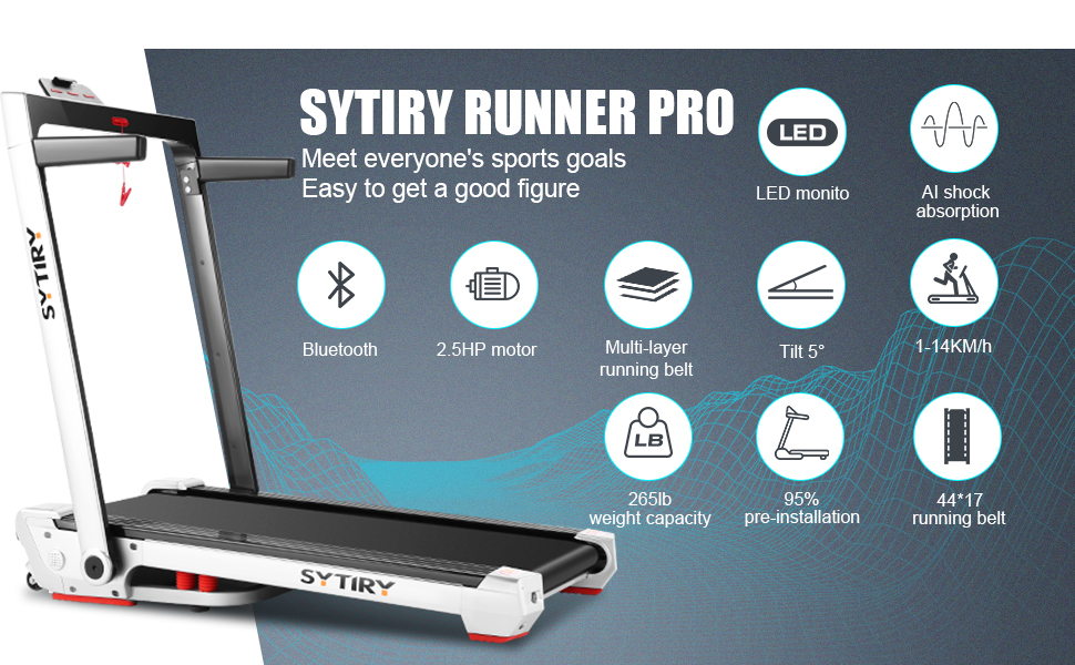 Treadmills for Home, 3.25 HP Electric Treadmill with