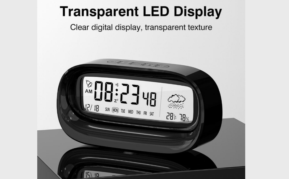 Buy PROSFIA Creative LED Transparent Alarm Clock Luminous Multifunction