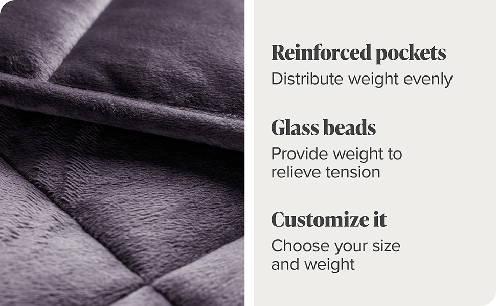 Bare Home Weighted Blanket Twin or Full Size 10lb (40" x 60