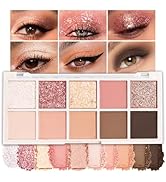 FeiCuiYun 10 Colors Eyeshadow Palette,Matte&Glitter&Shimmer Eyeshadow Makeup,Naturing-Looking,Hig...