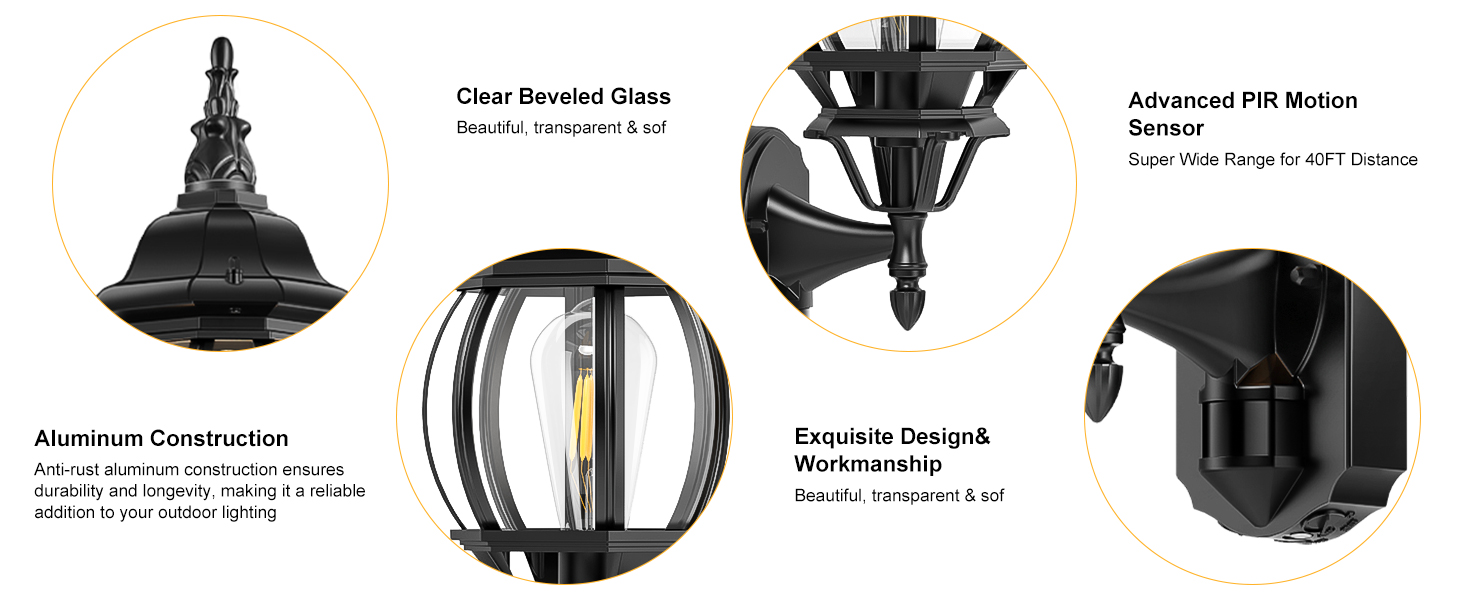 New Released Motion Sensor Outdoor Light - Larger Size - Updated Motion Sensor