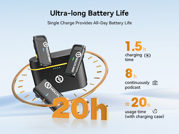 Lark M1 can power 8 houyrs per fill charged with long endurance bettery