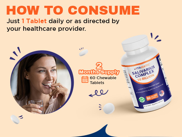 Amazon.com: Vitamatic Salivarius Complex 10 Billion Chewable