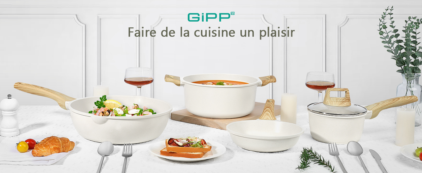 GiPP Lot de 14 casseroles et poêles en granit anti-adhésif pour cuisinières électriques et induction, parfait pour chefs 7ae392b3 B66d 4fab 86d9 6e8eed7e6885. CR0,0,1464,600 PT0 SX1464 V1