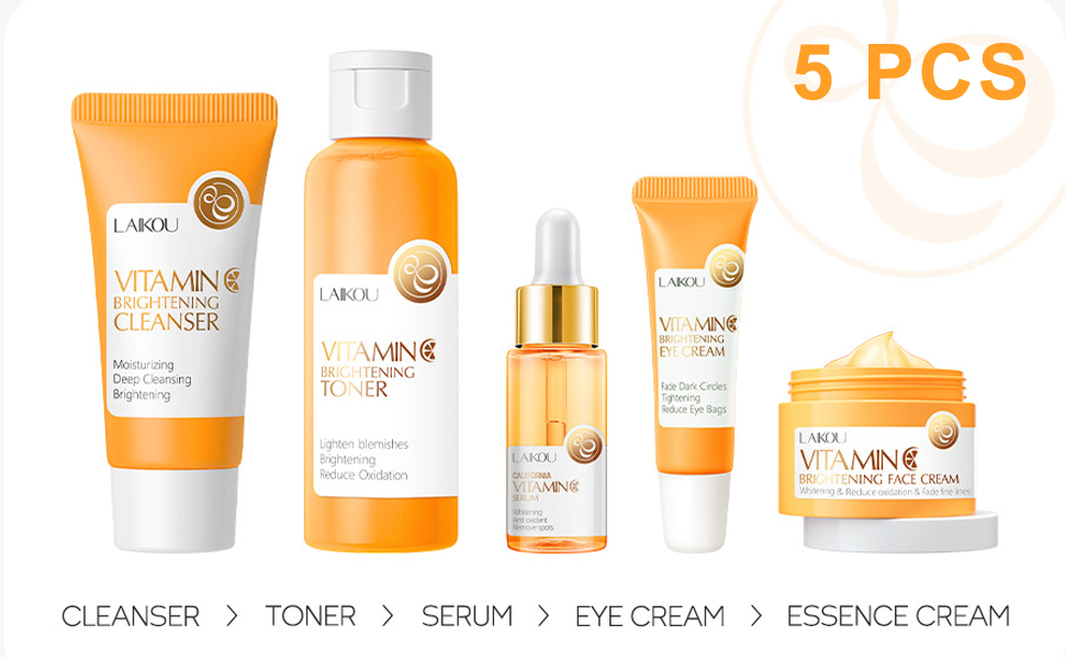 Gift For Her,Birthday Gift Includes Face Serum, Eye Cream-Cleanser Toner Moisturiser Set