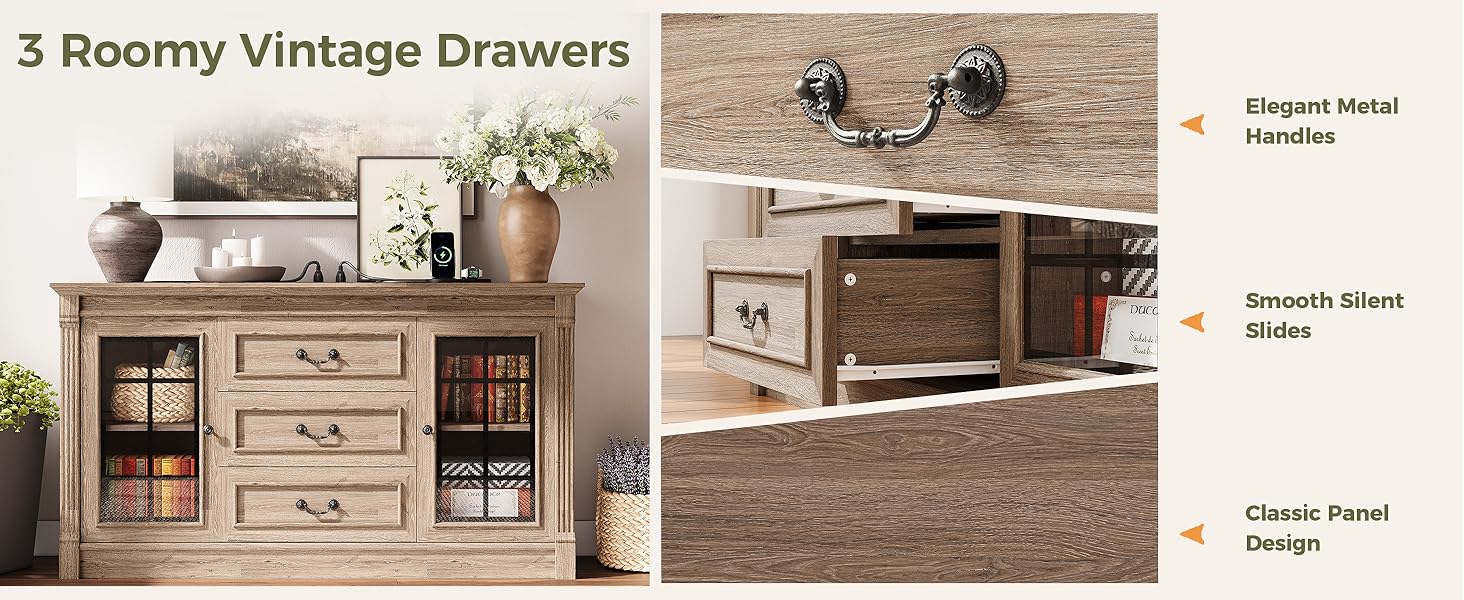 3 drawers