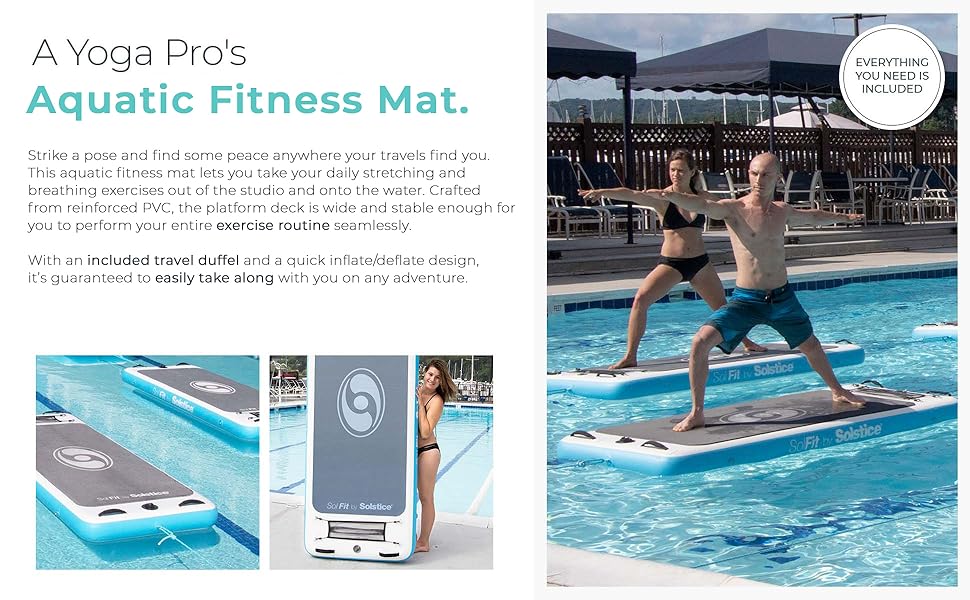 Solstice SolFit 94" x 36" Inflatable Stand Up Paddle Board Aquatic Yoga