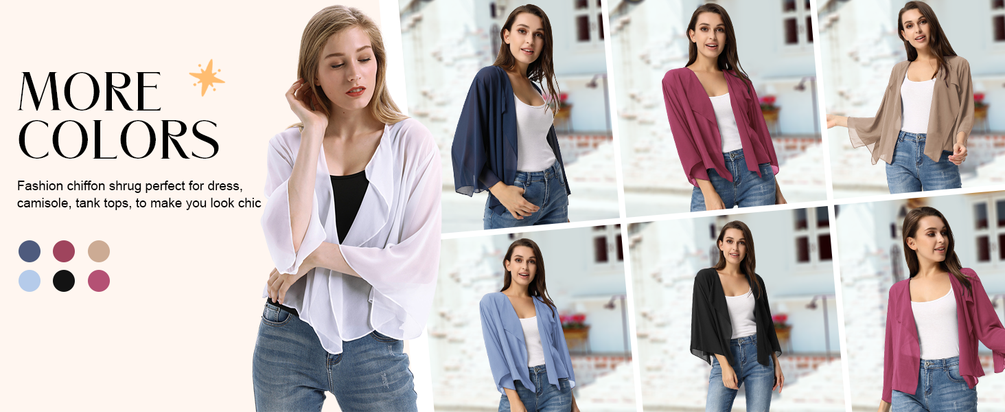 chiffon shrug for dress