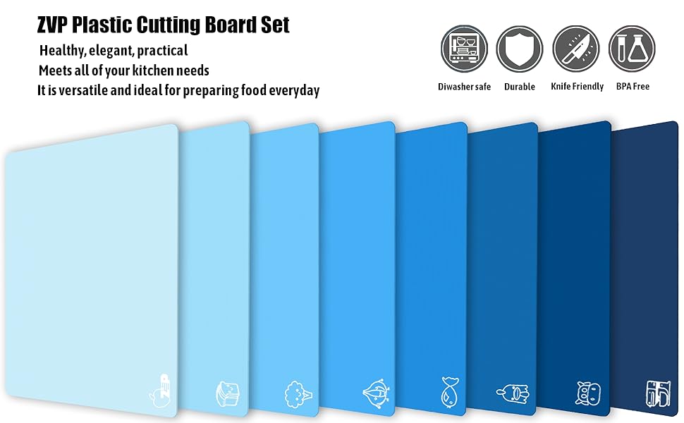 ZVP Plastic cutting board set