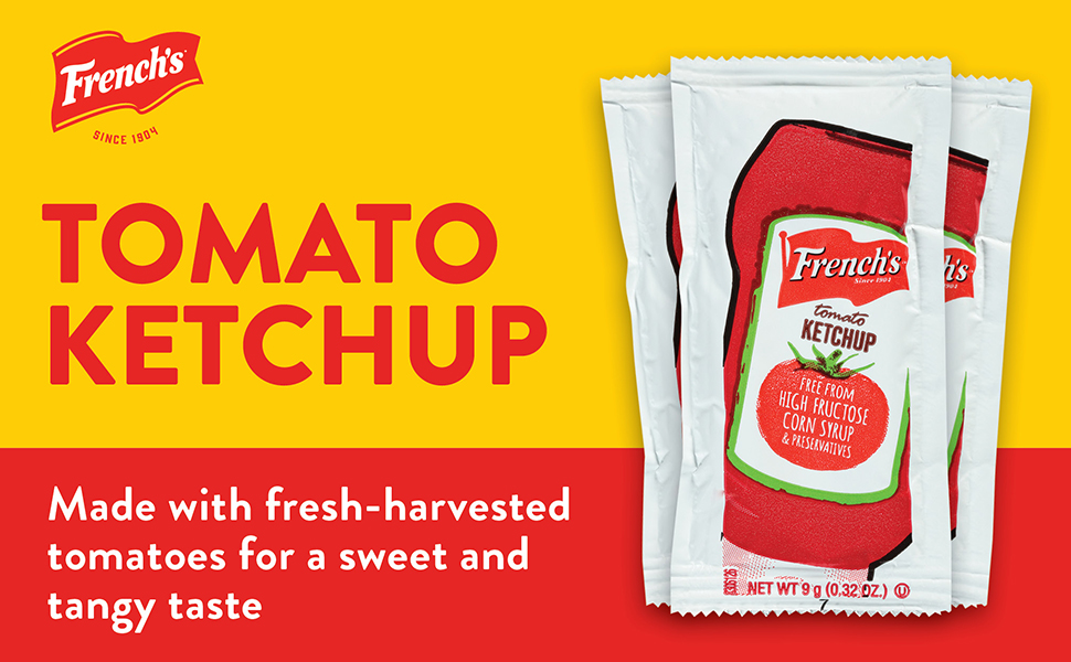 French's Tomato Ketchup Packets, 1500 count One Box of