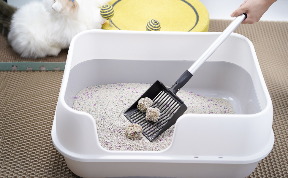 21"39.5" Cat Litter Scoop, Adjustable Long Handle Litter