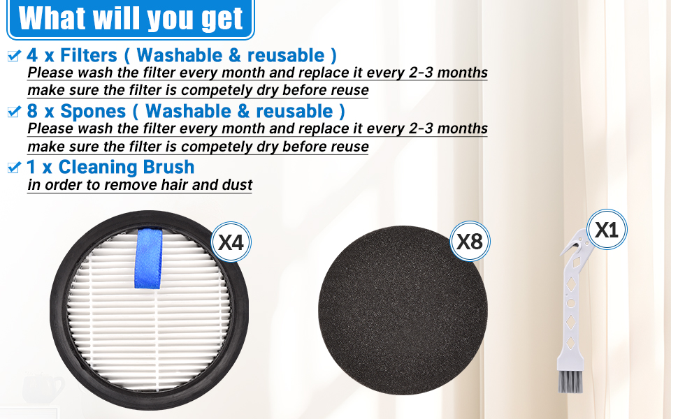 Erinice Filter Replacement for Afoddon A200Pro A200 upright