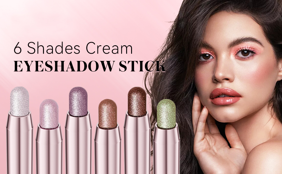 Lucoss Glitter Eyeshadow Stick Shimmer Cream Eye Shadow Long Lasting