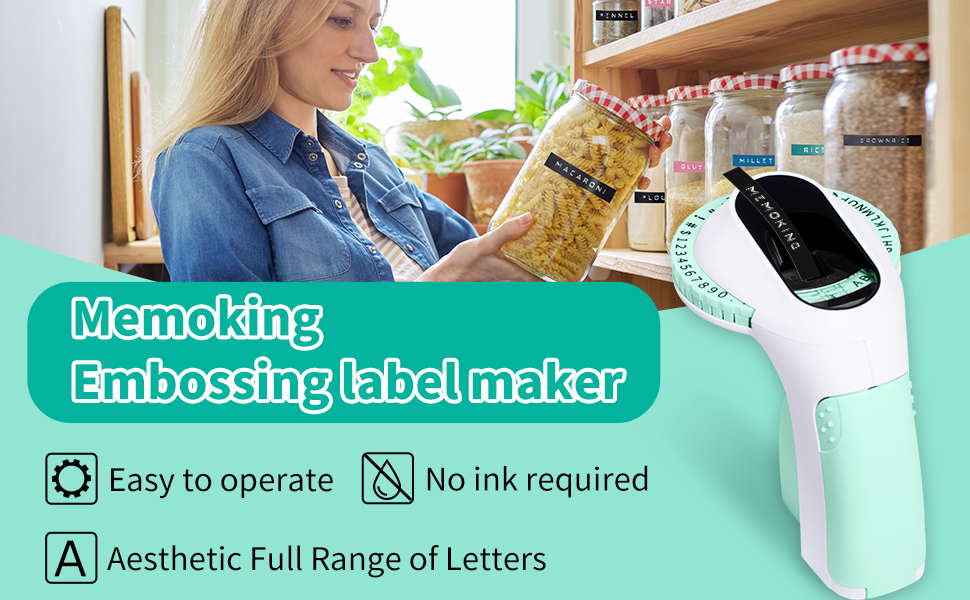 Embossing Label Maker-Memoking E975 3D Embossed Label Maker with 6 ...