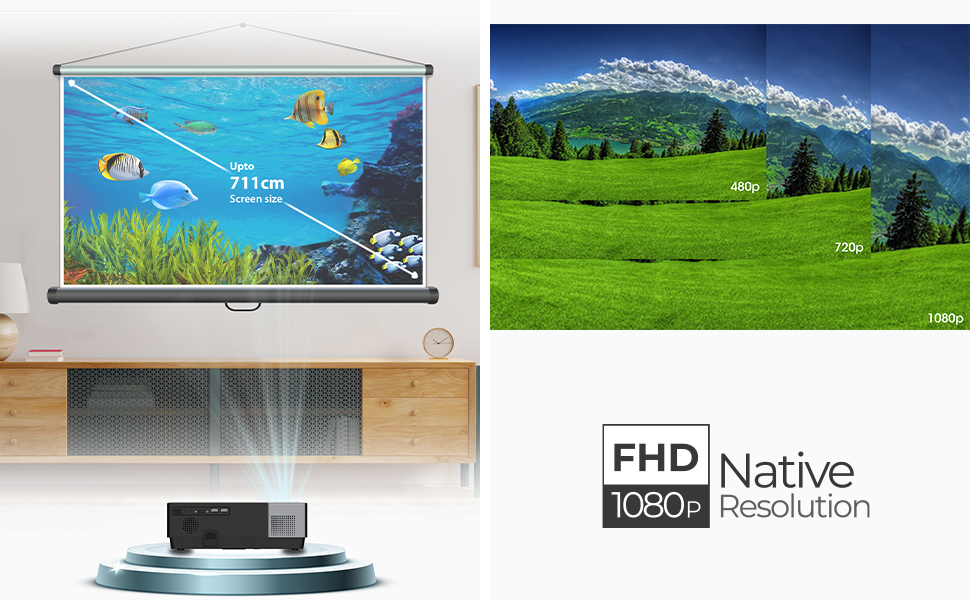 Zebronics ZEBLP4000FHD Full HD Home Theatre Projector with 1080p