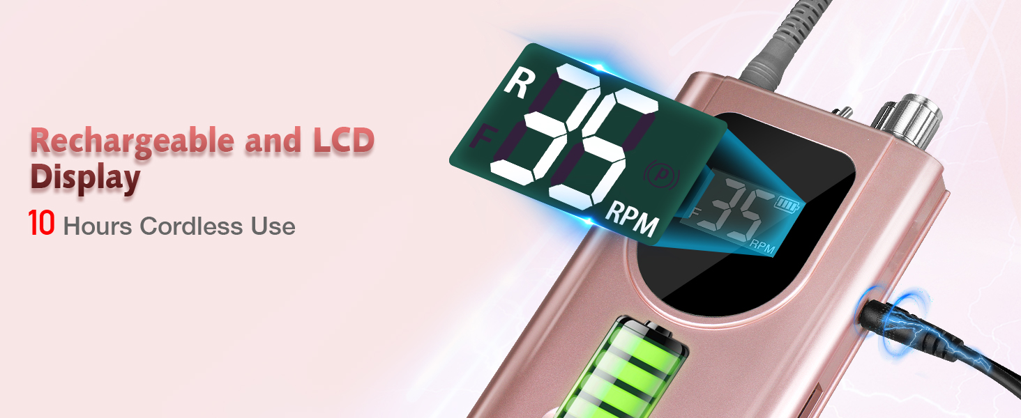 rechargeable nail drill