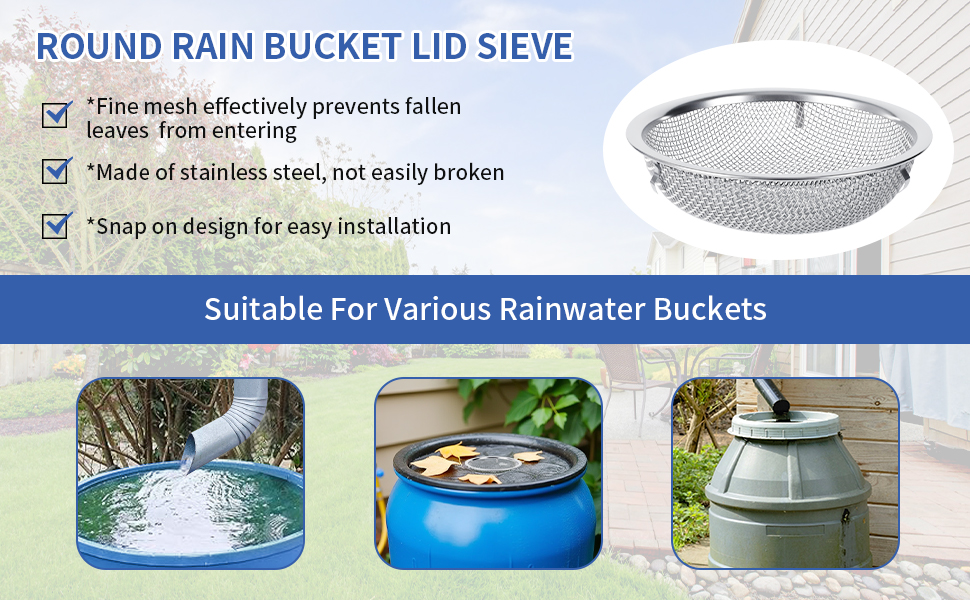 mesh cover for rain barrels