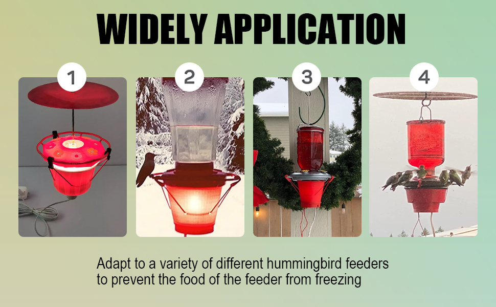 Heated Hummingbird Feeders for Outdoors, Hummingbird Feeder Heater for