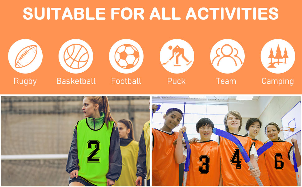 24 Pack Nylon Mesh Scrimmage Team Practice Vests Pinnies Jerseys Train Vest for Adult Sport