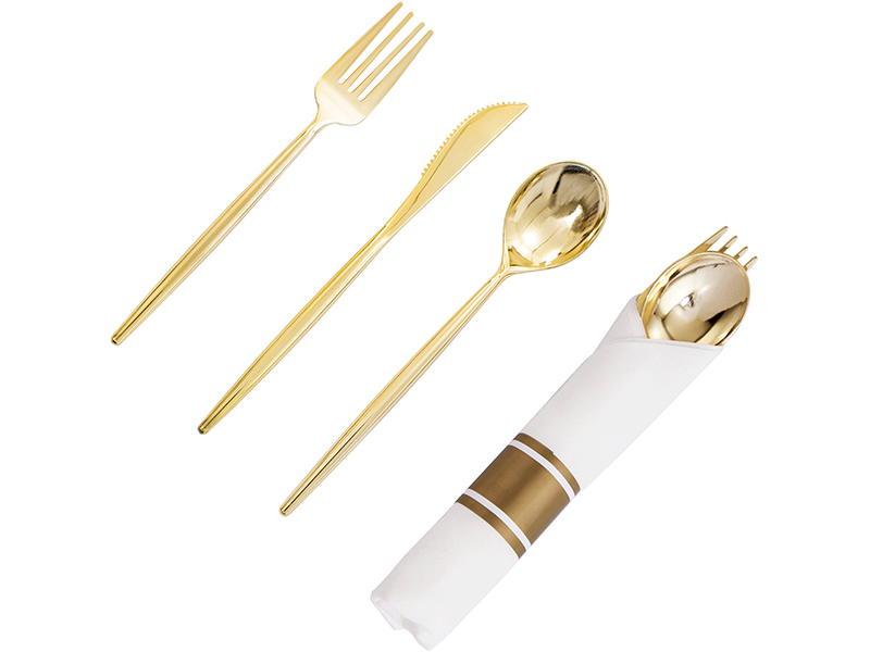 MirthMood 150 Pcs Gold Plastic Silverware, Disposable Heavy