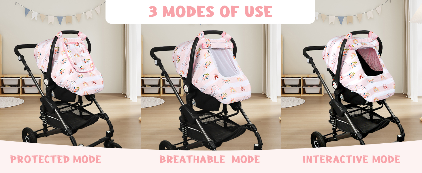rainbow baby car seat cover