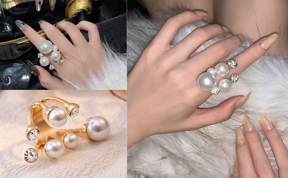 Pearl rings are a must-have for perfect accessories