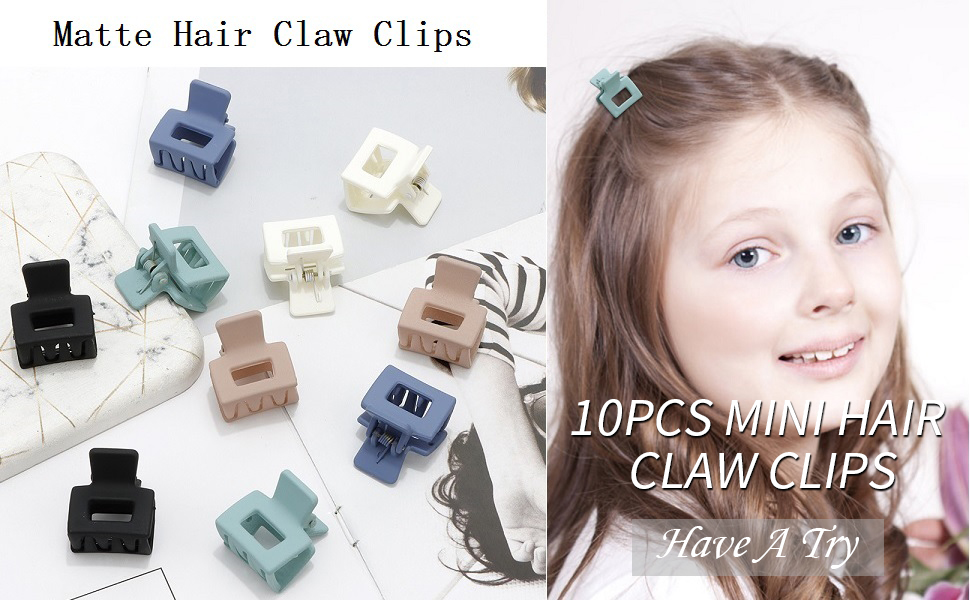 10Pcs Small Hair Clips for Women Girls, 1 Inch Mini Hair Clips for Thin Medium Hair