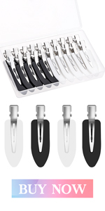 20pcs no bend hair clips in 2 colours (White, Black)