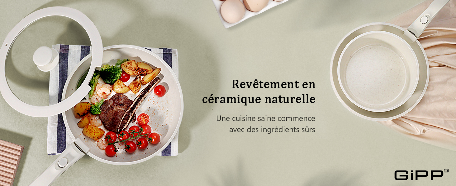 GiPP - Ensemble de Casseroles et Poêles en Céramique Antiadhésif - Professionnels avec Poignées Détachables, Sans Produi 7b118be6 47f2 47ab 876e 341a93677b81. CR0,0,1464,600 PT0 SX1464 V1