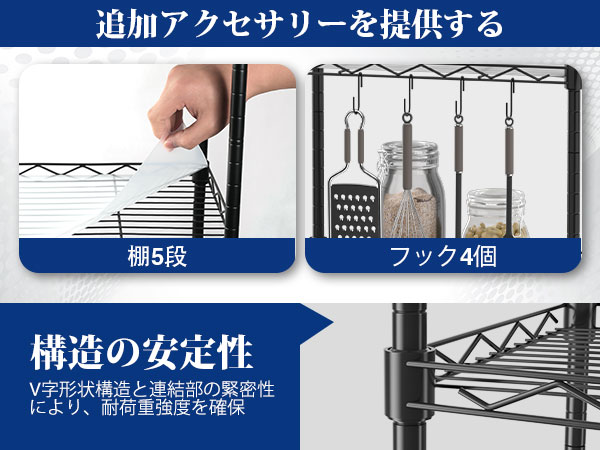 Amazon｜WORKPRO スチールラック 5段 耐荷重250kg メタルラック