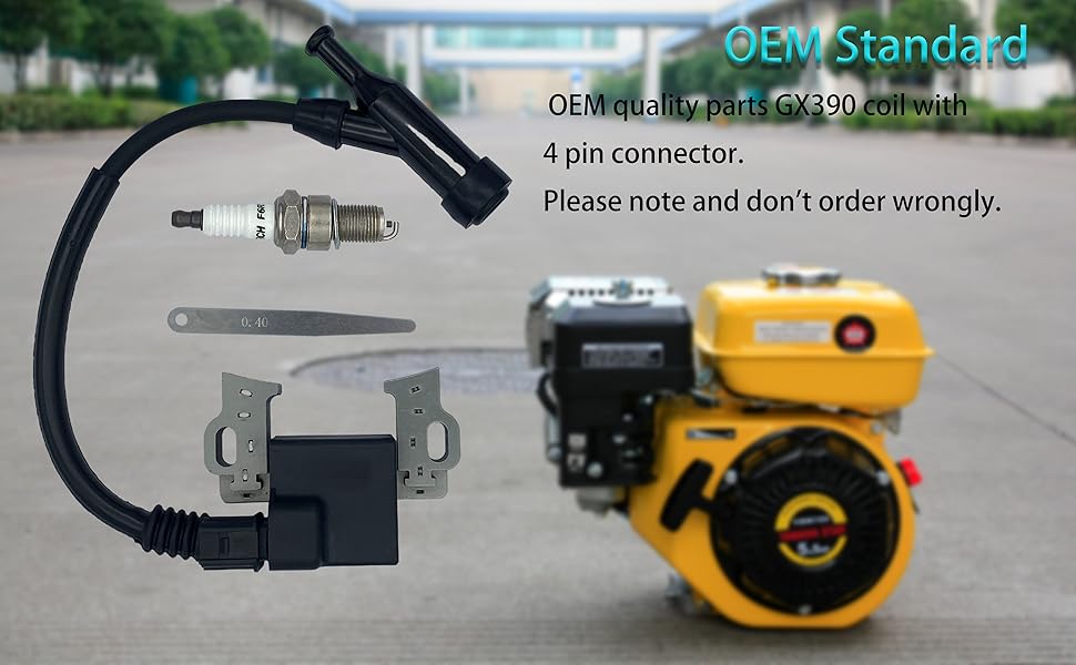 YAMAKATO 30500-Z5T-003 Four Prong Ignition Coil Module w/ 4 pin Connector for Honda GX340