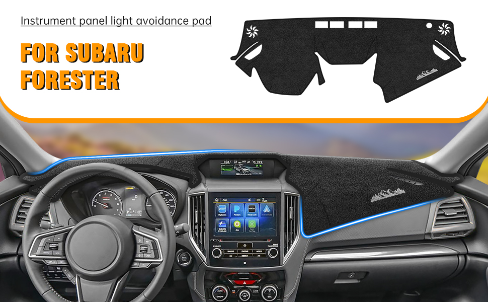 YIZHUOMY Dashboard Cover for Subaru Forester 20192022 2023 2024, Suede Dash Board